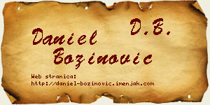 Daniel Božinović vizit kartica